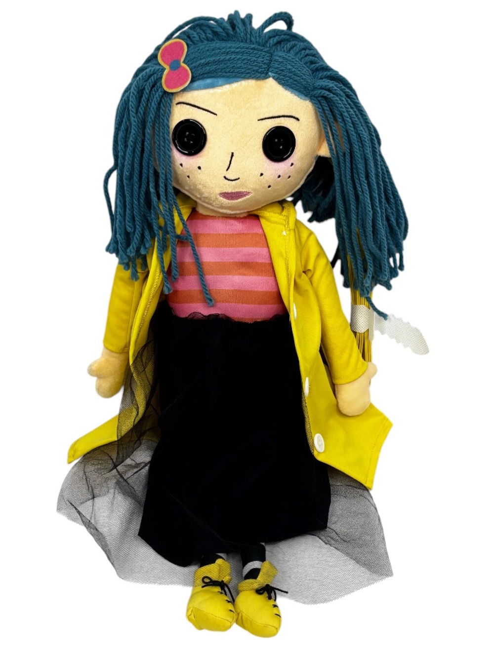 Coraline Spirit Halloween NWOT Plush Button Eyed Crossbody Plush Bag